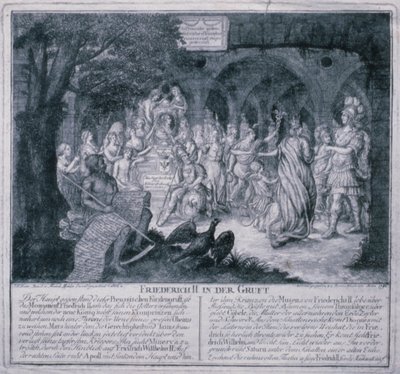 Frederick II in the Crypt, 1786 by Johann Friedrich Beer